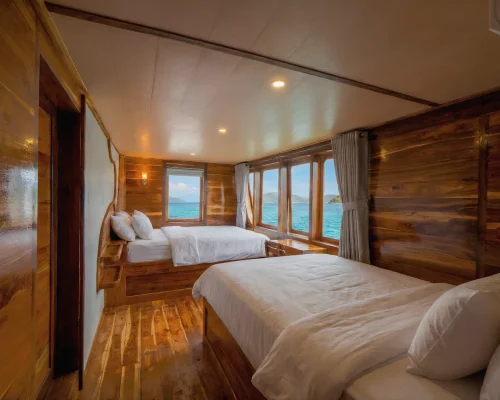 Breeze Cabin Naturalia Phinisi Boat Komodo Dreamland Tour 1